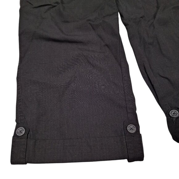 The North‎ Face Cropped Pants Capri Black Tie Belt Womens 10 Gorp Hiking - Picture 3 of 7